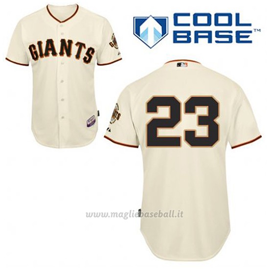Maglia Baseball Uomo San Francisco Giants Norichika Aoki 23 Crema 1ªCool Base